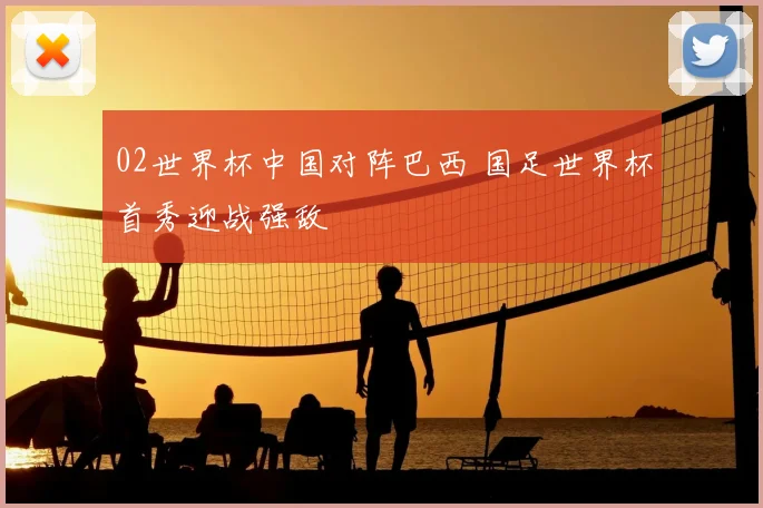 02世界杯中国对阵巴西 国足世界杯首秀迎战强敌